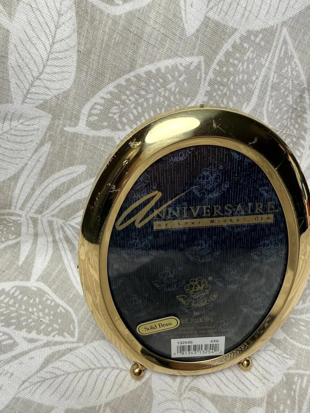 Louis Michel Cie Anniversaire Solid Brass Oval Picture Frame 4x6
